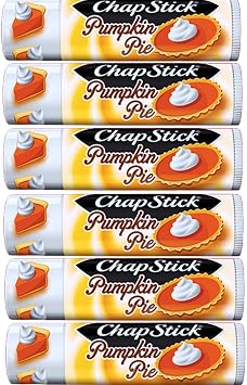 Chapstick Ultimate Collection Pack of 6 Gift Set Variations Includes Chap Stick Aloha Coconut,Candy Cane, Cake Batter, Strawberry, Moisturizer Original, Pumpkin Pie Pack of 6 Pumpkin Pie Chapstick