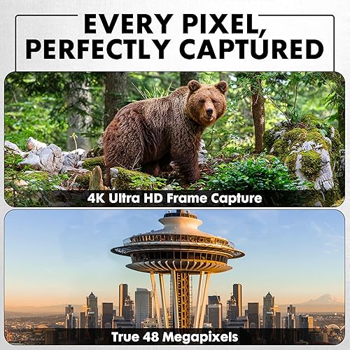 Miniatura 2 de Minolta binoculares digitales 12x32 - Cámara de video 4K UHD, foto de 48MP, zoom digital 8X, pantalla IPS antirreflejos, ópticas resistentes a la