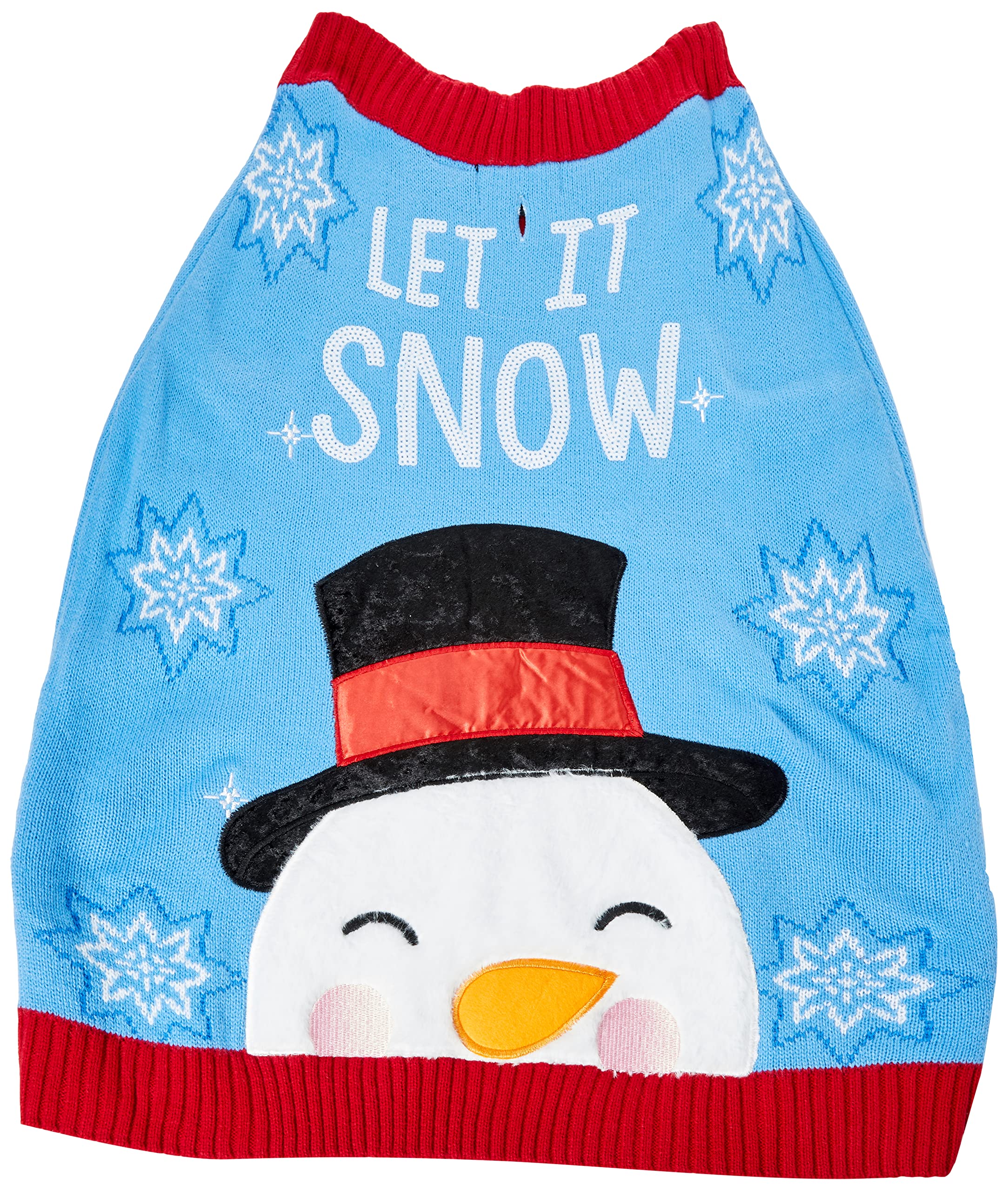 Photo 1 of Blizzard Bay Christmas Dog Sweaters X-Large Red/Blue Let It Snow