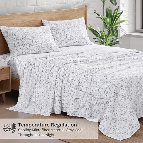 Miniatura 2 de Casa Platino Juego de sábanas de tamaño Queen, suaves y transpirables prelavadas, microfibra cepillada, de fácil cuidado, juego de sábanas tamaño