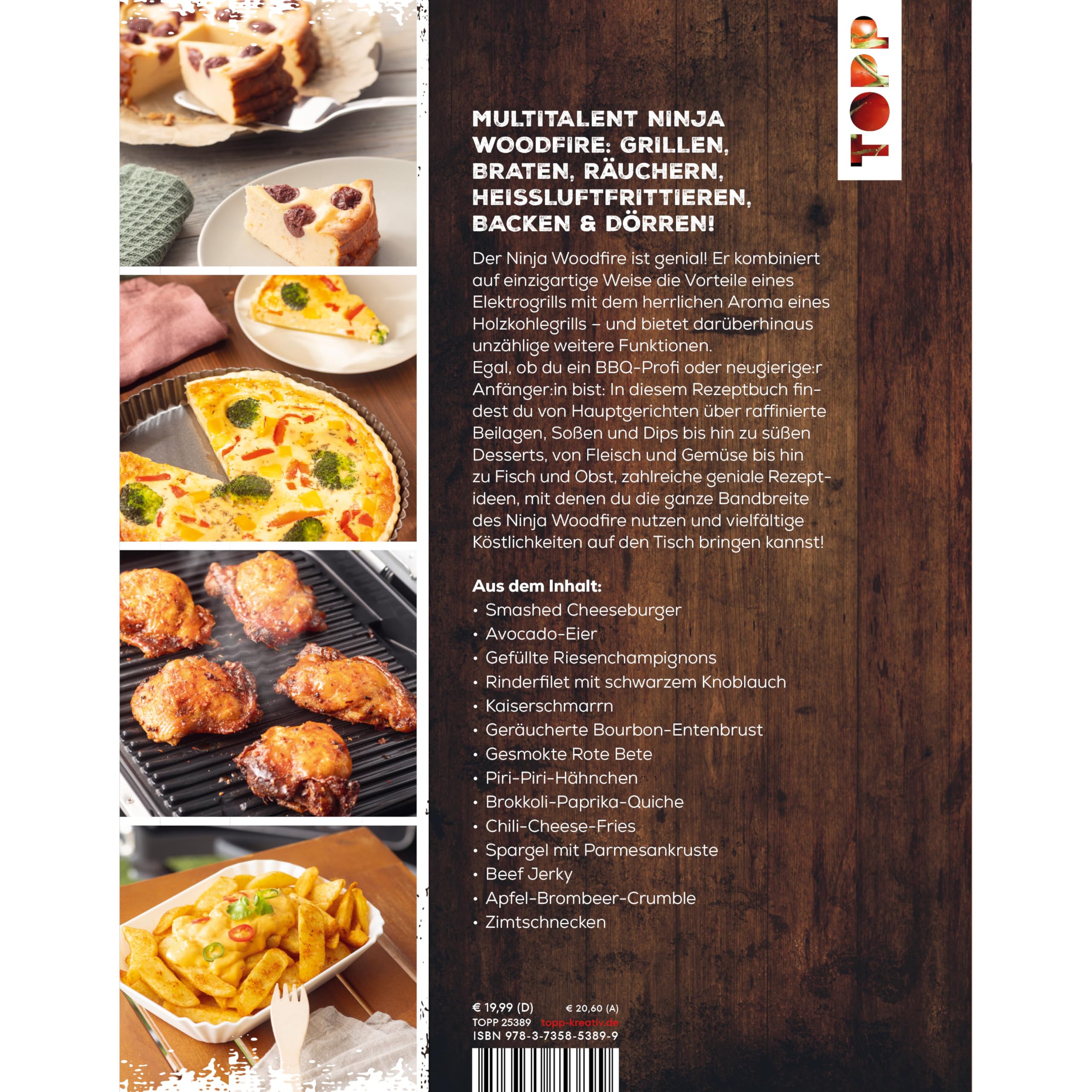 Das ultimative Ninja Woodfire Rezeptbuch: Fleisch, Fisch & Gemüse grillen, smoken, braten & frittieren. 100% inoffiziell.