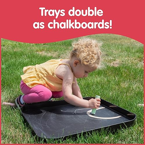 Miniatura 8 de edxeducation - Mesa educativa para arena y agua, marco de acero inoxidable, bandeja grande y muy fuerte con tapón, interior y exterior,