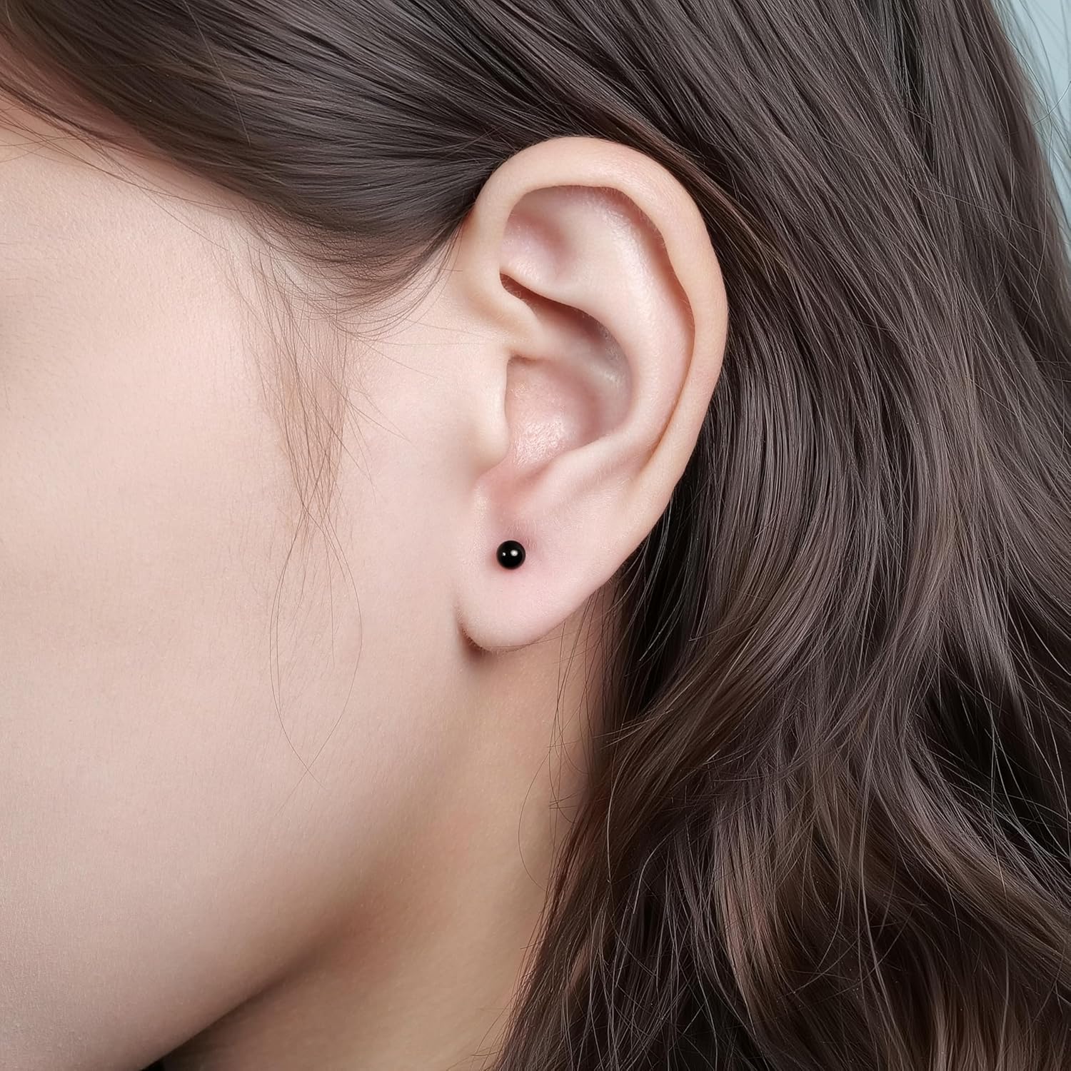 Limerencia Titanium Flatback Earrings Hypoallergenic Ball Earrings for Sensitive Ears Simple Classic 3mm-5mm Flat Stud Earring Perfect for Helix Tragus Cartilage Earlobe - Image 6