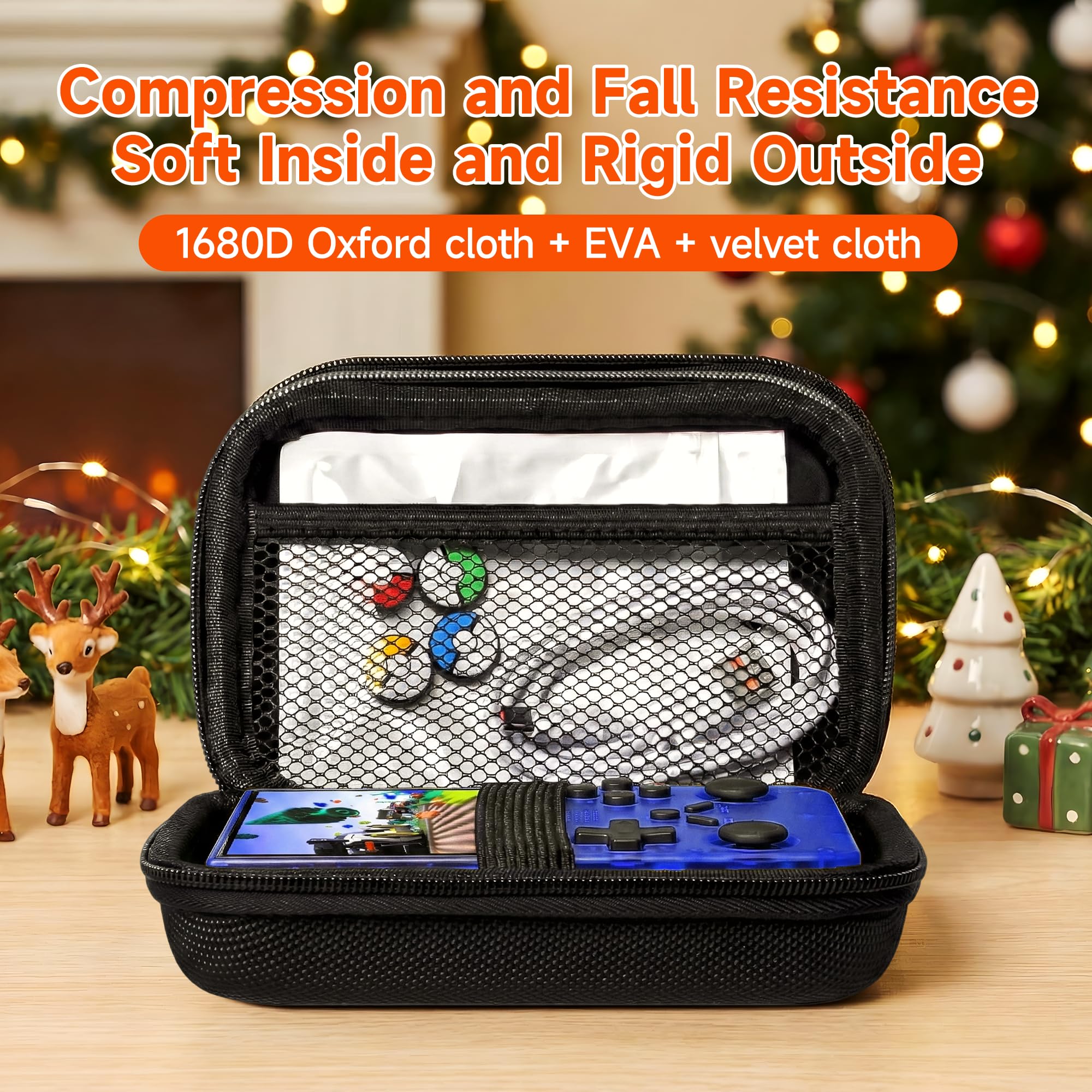 Console di gioco portatile retrò R40 con custodia, sistema open source, schermo IPS da 3,5", oltre 18.000 giochi classici, scheda TF da 128 G, batteria da 3000 mAh, lettore da gioco portatile da