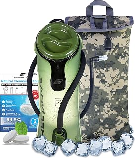 FREEMOVE Hydration Pack with 2L or 3L Water Bladder & Cooler Bag > Keeps Drink Cool & Protects Bladders > Camelback Water Reservoir for Hydration Backpack, Tasteless & BPA Free, Premium TPU Material with Quick Release Tube & Shutoff Valve