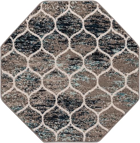 Miniatura 63 de Rugs.com Lattice Frieze Collection Alfombra – 4 x 6 pies, alfombra mediana negra perfecta para salas de estar, comedores grandes, planos abiertos