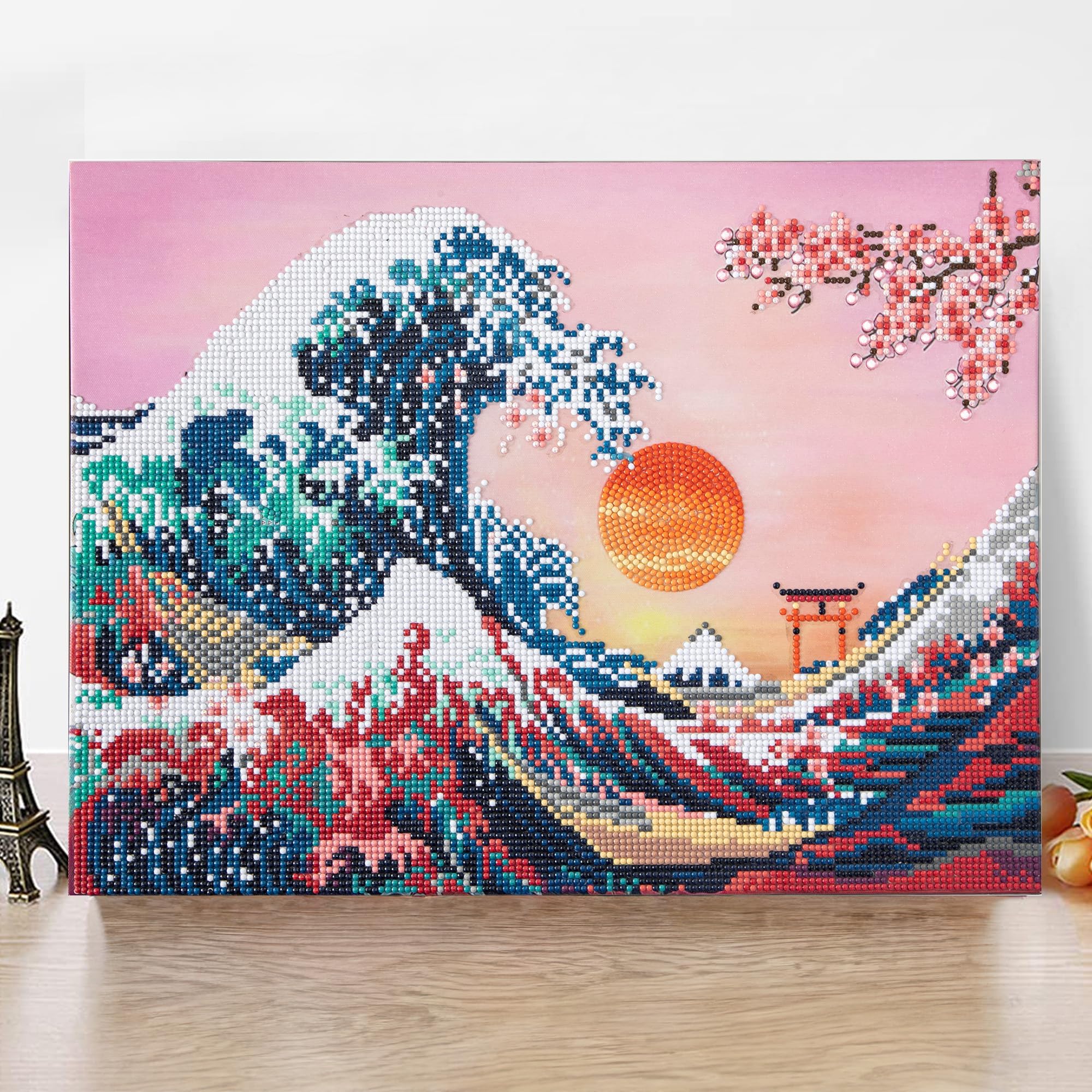 Kuber Industries Acrylic Beeds Japanese Ocean Wave with Cherry