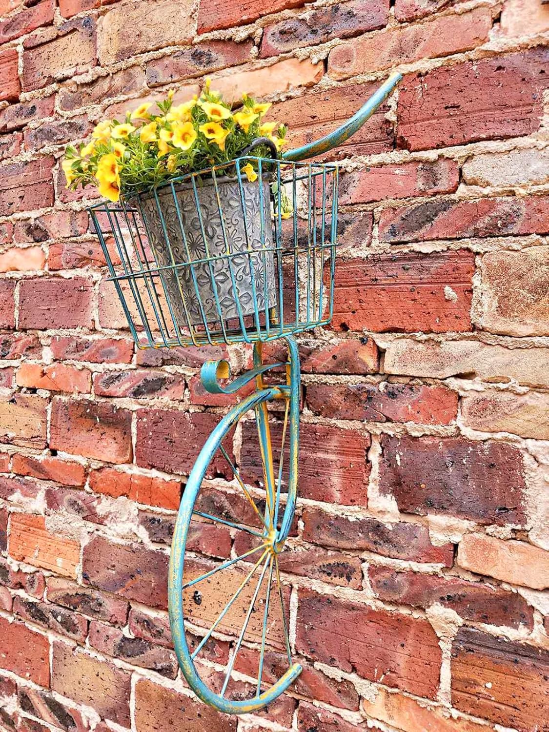 Metal Plant Stands, Heavy Duty Bicycle Flower Pot Stands for Multiple Plant, Anti-Rust Iron Bike Plant Pot Shelf, Home Decoration Racks for Indoor Outdoor(Blue)