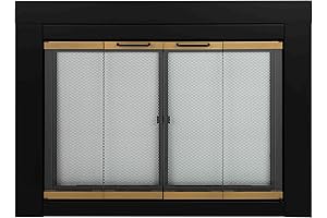 Pleasant Hearth AR-1020 Arrington Fireplace Glass Door - Black
