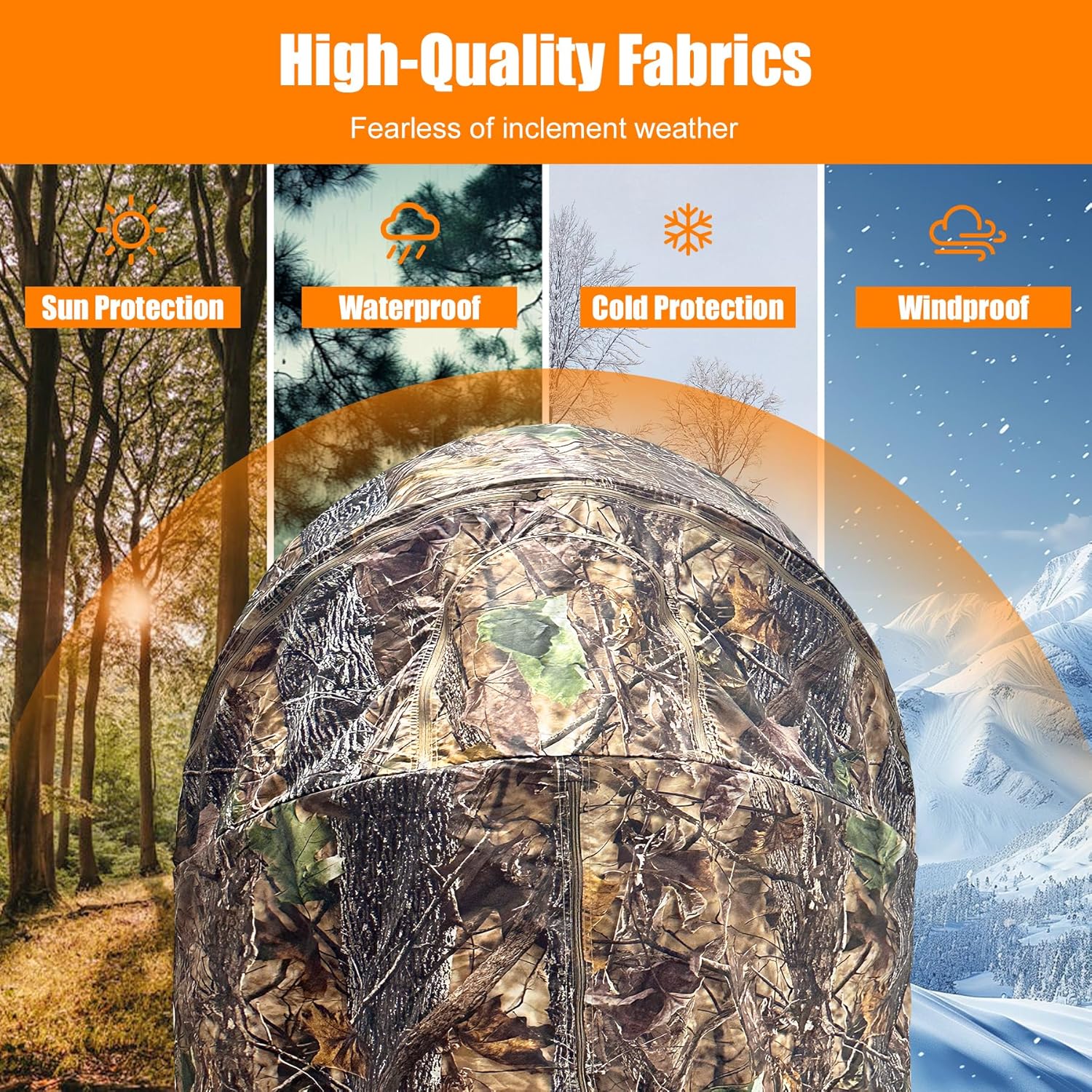 Hunting Blind 3-Panel Ground Blind with Carrying Bag Portable Hunting Ground Blinds for Deer Waterfowl Turkey Hunting