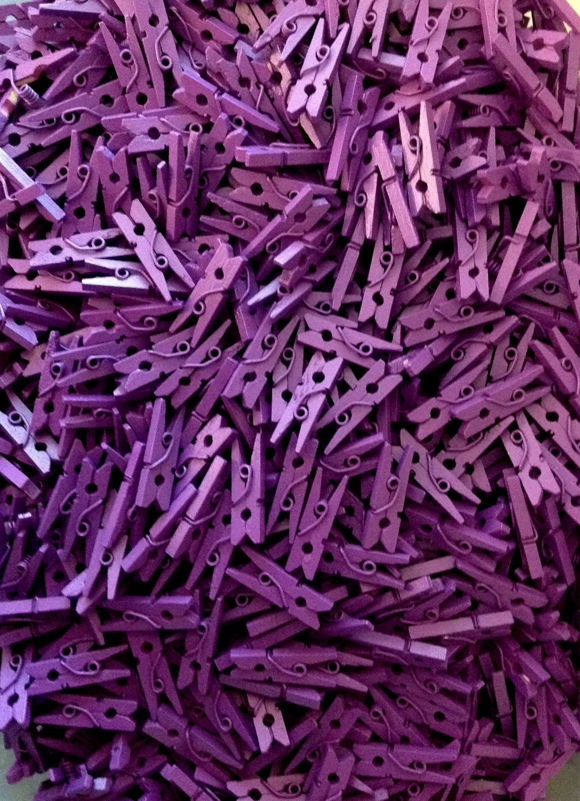Celloexpress Purple 25Mm Mini Wooden Craft Pegs - Scrapbooking, Display Photos & Keepsakes (Pack Of 50)