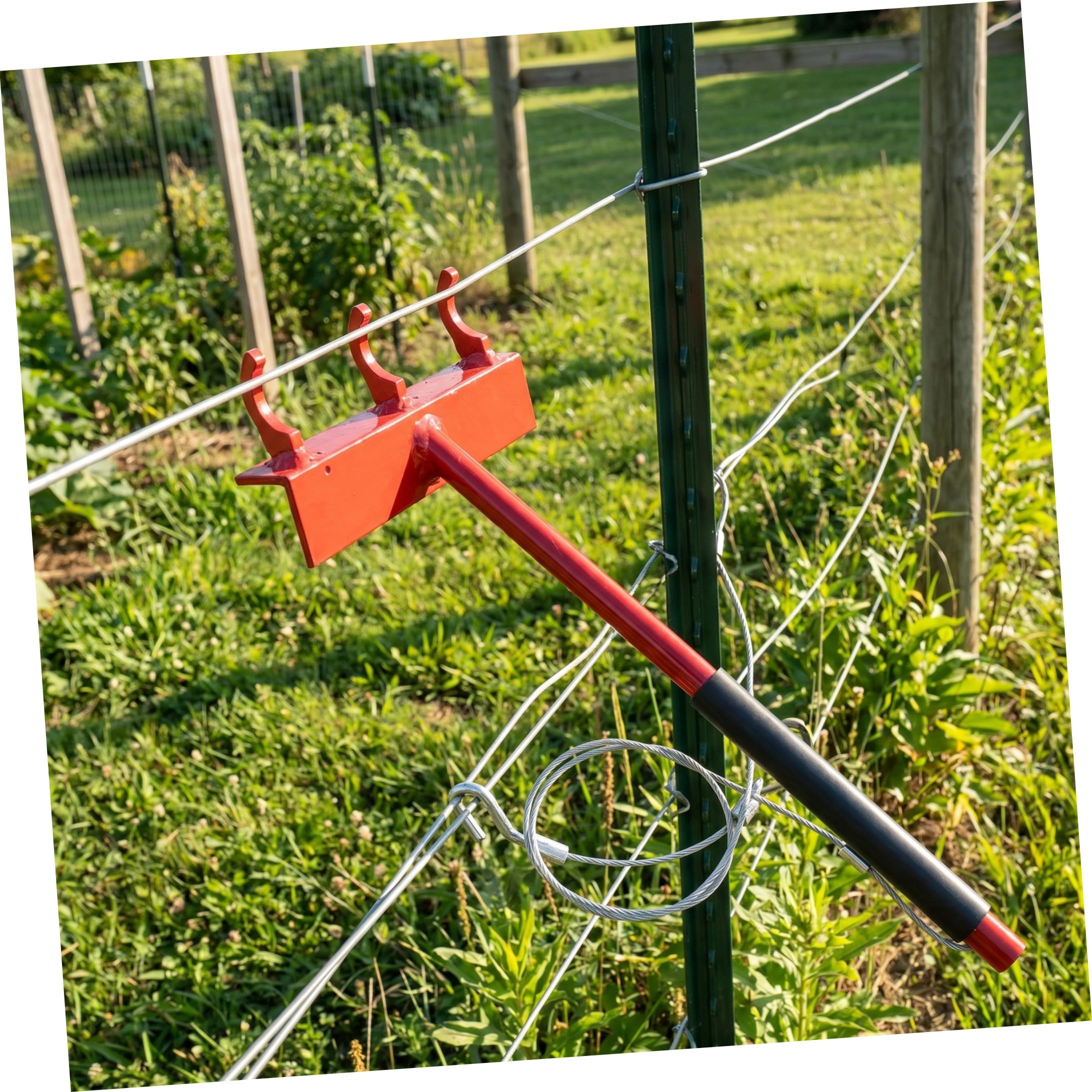 Toyvian Tendeur Réglage de Tension Lisse pour Grillage en Acier Inoxydable avec Crochet de Câble 28 Rouge Capacité de Traction 300 Lbs, pour Rénovation de Clôtures et Fermes