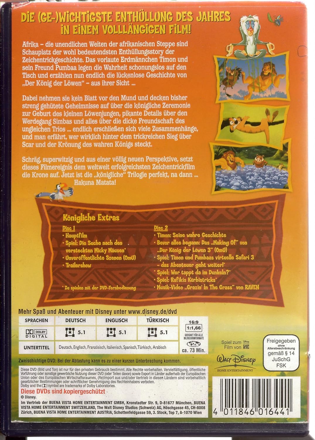 Der König der Löwen 3: Hakuna Matata (2 DVDs)