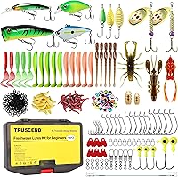 Vista 9 de TRUSCEND Kit de aparejos y accesorios de pesca ampliamente utilizados, caja de aparejos de pesca con aparejos incluidos, gancho de peso giratorio