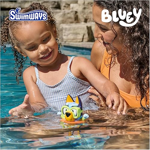 Swimways Bluey Floatin' Figures, Swimming Pool Accessories & Kids Pool Toys, Bluey Party Supplies & Water Toys for Kids Aged 3 & Up