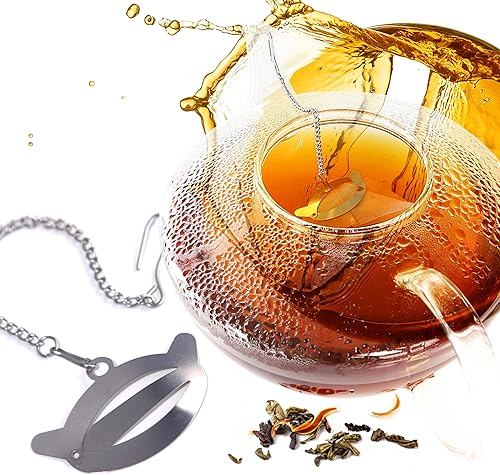 Finum Tea Click - Clip de acero inoxidable para filtros de bolsa de té