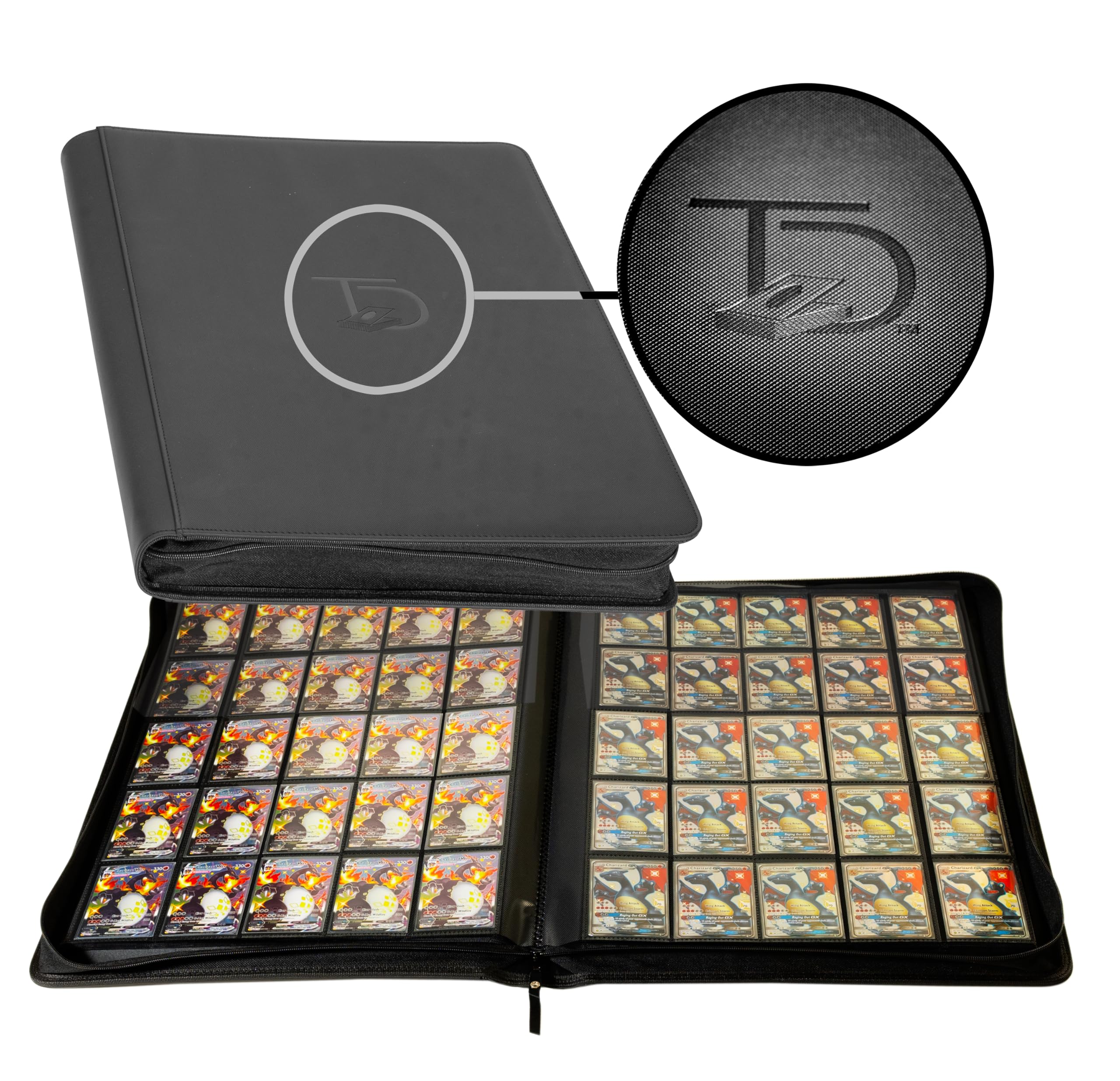 Amazon.com: TopDeck 1600 Card Ringless Zip Binder Pro - 5X5 25