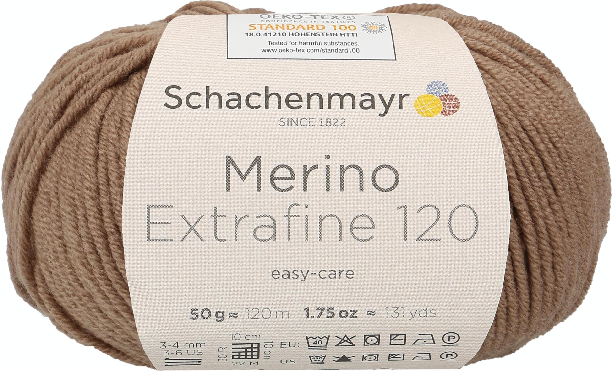 Schachenmayr Merino Extrafine 120 Handstrickgarn | 100% Schurwolle, Lauflänge 120 m/50 g