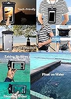 Vista 4 de Freegrace - Juego de 3 bolsas secas impermeables, bolsa seca con 2 cierres y correa de hombro desmontable; bolsa de cintura y funda para teléfono