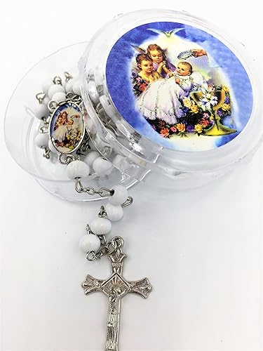 Rosarios de Madera Blanca 12pcs de Rosarios Blancos De Madera Recuerdos De Bautizo 12pcs de Rosarios Blancos De Madera Recuerdos De Bautizo