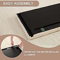 Vista 4 de Cabecera Tapizada Capitoné Tamaño Twin, Cabecero de Madera Maciza con Patas de Metal Duraderas, Altura Ajustable Cabecero Twin XL de 37" a 51