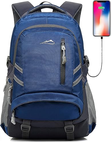 ProEtrade - Mochila para escuela, universidad, estudiantes, viajes, negocios, con puerto de carga USB, Gratis