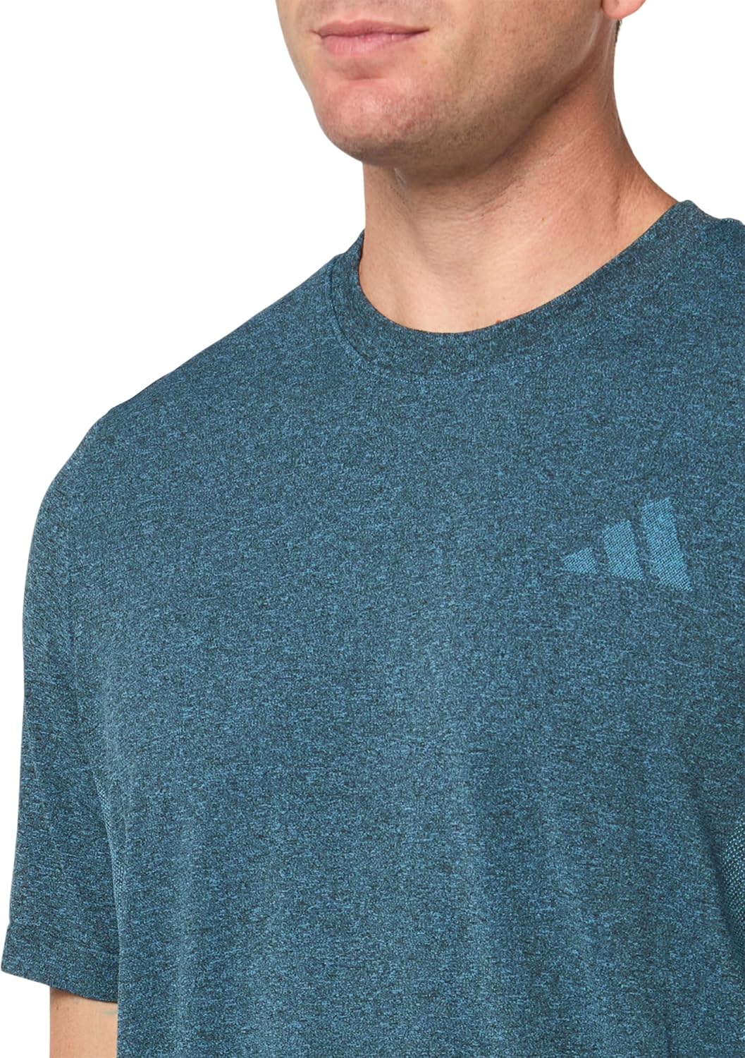 adidas Mens Train Essentials Structure Crew Neck Short Sleeve Casual Tops Casual - Green - Image 5
