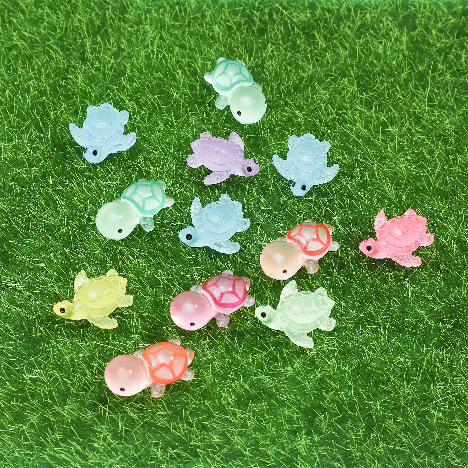 Diy Miniature Landscape Decor ONEST 86 Pcs Glow In The Dark Turtle ...