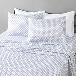 Amazon Basics Lightweight Super Soft Microfiber Sheet Set with Pillowcase, Plum, Printed, Queen