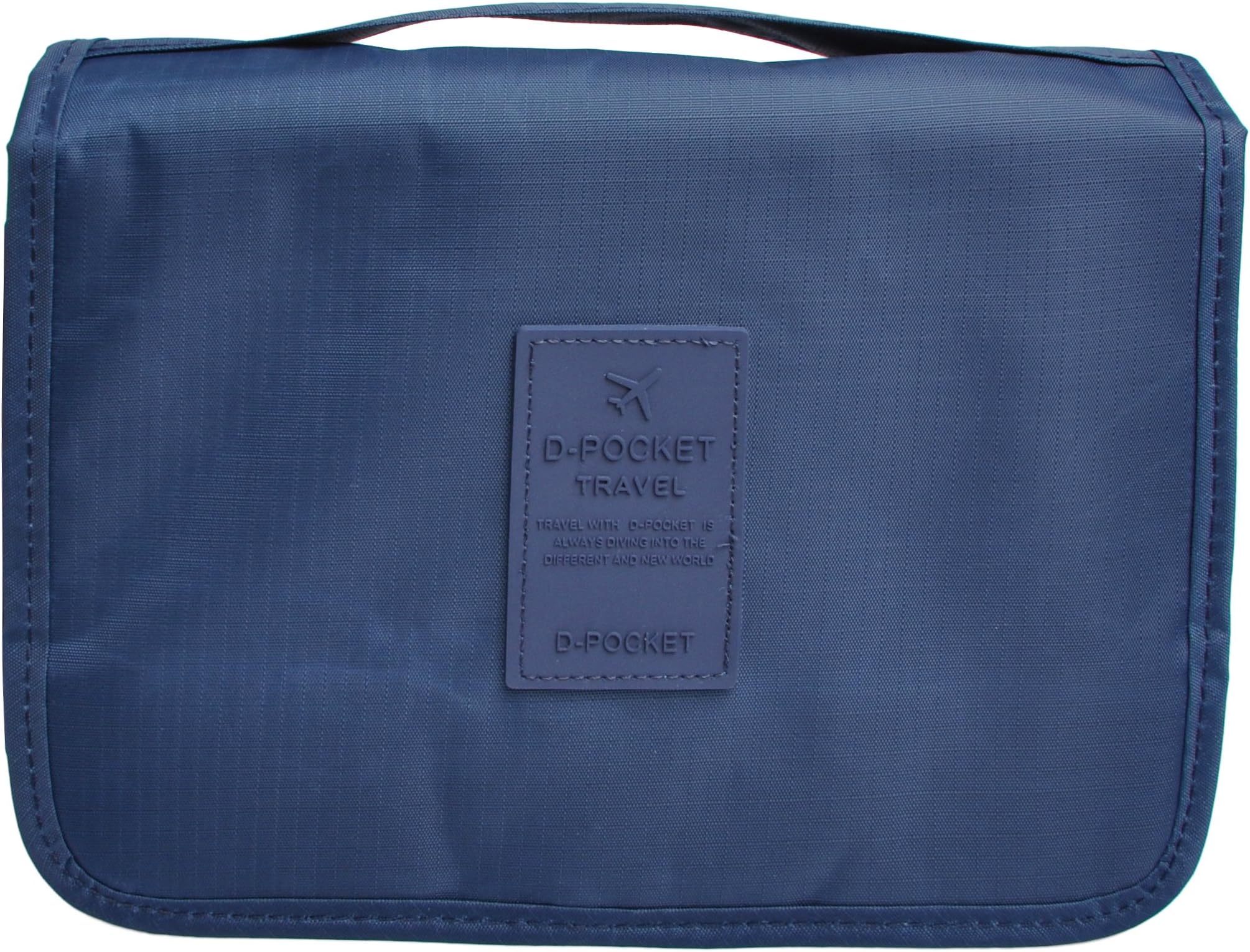 Multifunction Portable Waterproof Travel Kit Toiletry Travel Cosmetic Bag Hanging Hook for Men Women Navy