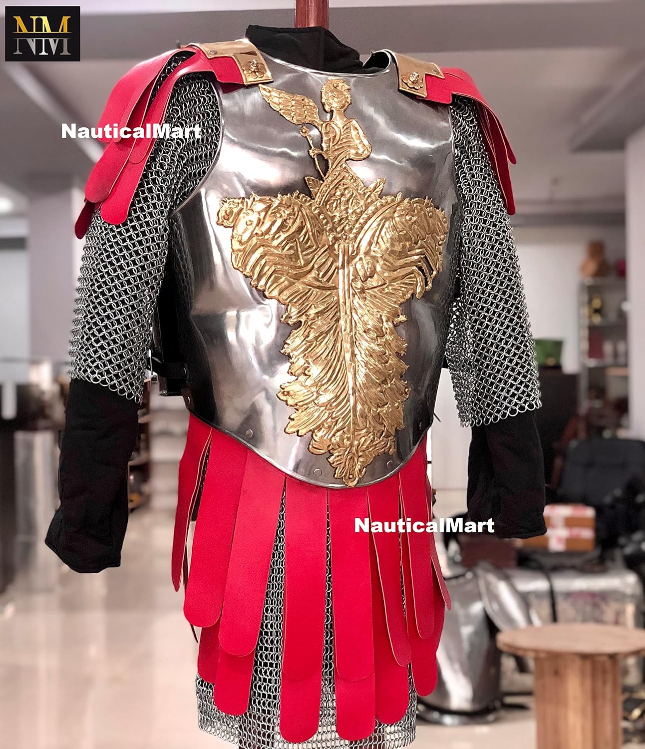 NauticalMart Medieval Roman Muscle Cuirass Armor Knight Breastplate Armor Wearable Halloween Costume