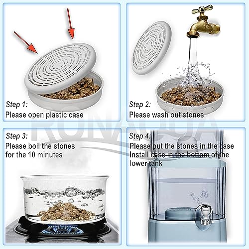 Miniatura 4 de Reemplazo de la caja de piedra mineral alcalina para sistemas de filtro de agua bien combinados con filtros MS-1, TWS-01 y AQ-107