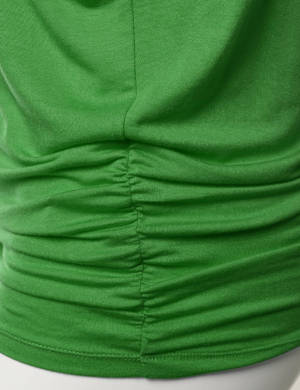 Womens Dolman Sleeve Top Boatneck Drape Shirts Small Awts055_kgreen