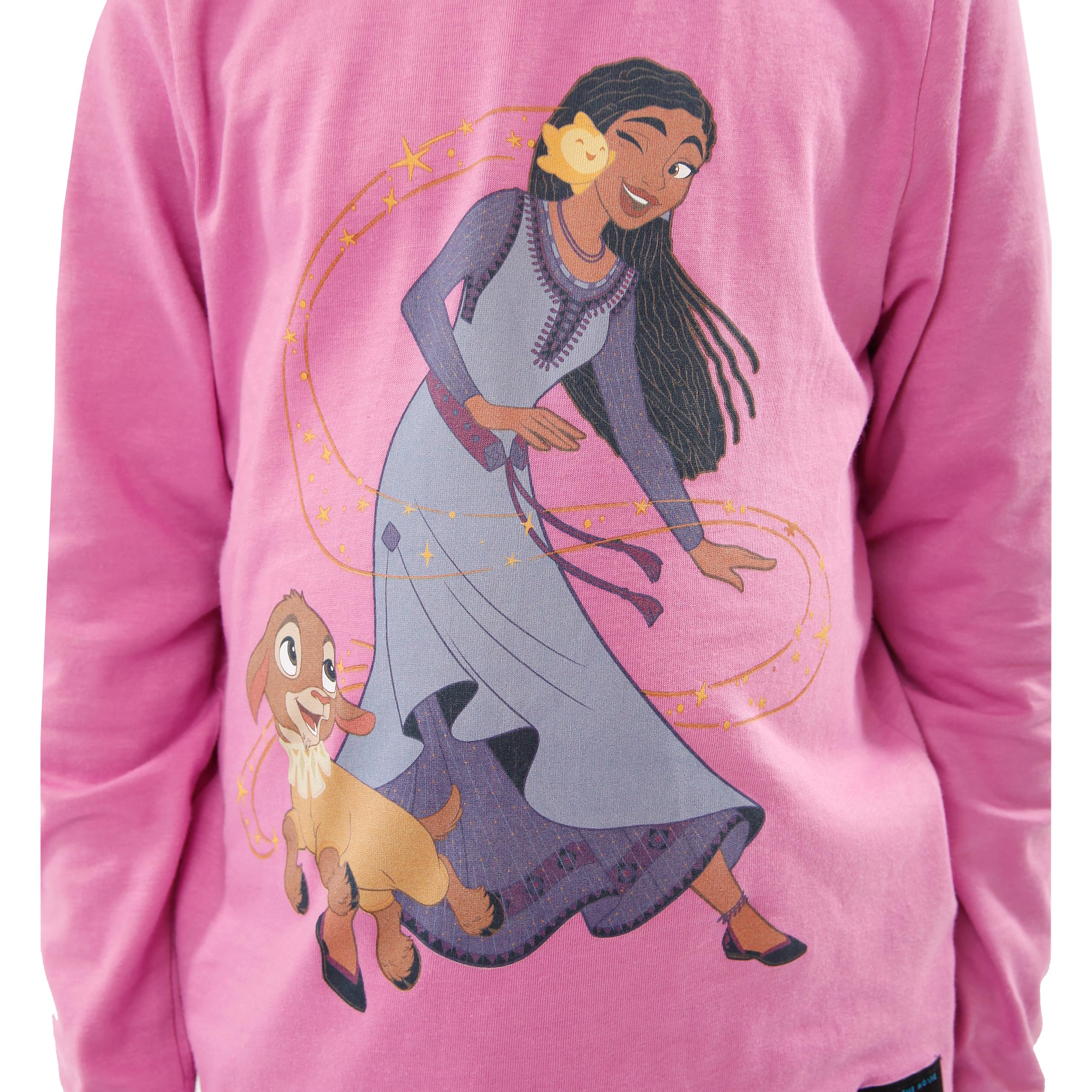 Disney Wish Dziewczęcy Komplet Bluzy i Legginsów | Zestaw Asha i Wish | Stroje Dziewczęce i Komplety Odzieżowe | Różowy | 104