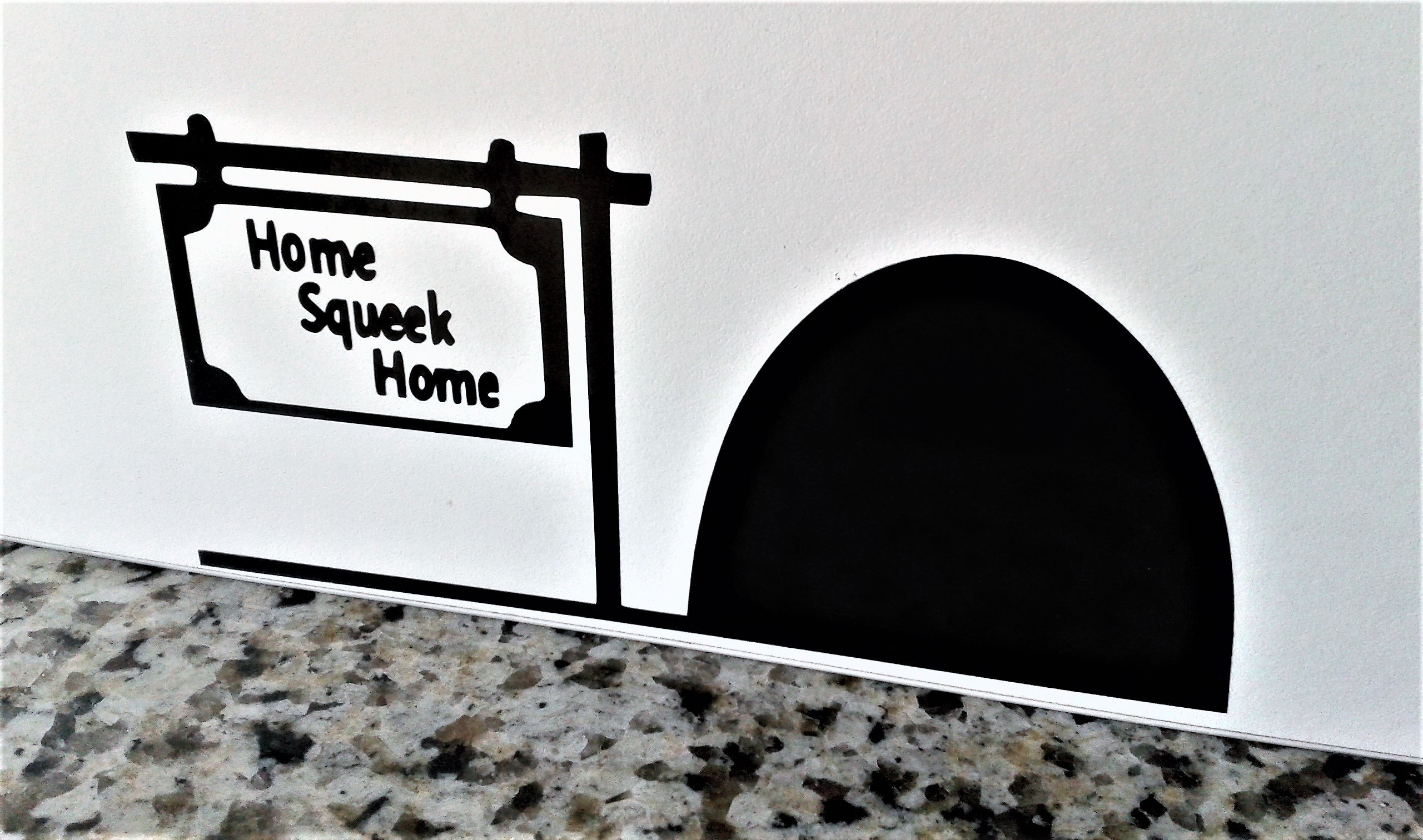 Mouse Hole Wall Sticker HOME SQUEEK HOME Skirting Board Wall Art Sticker Vinyl Decal 13cm x 6cm