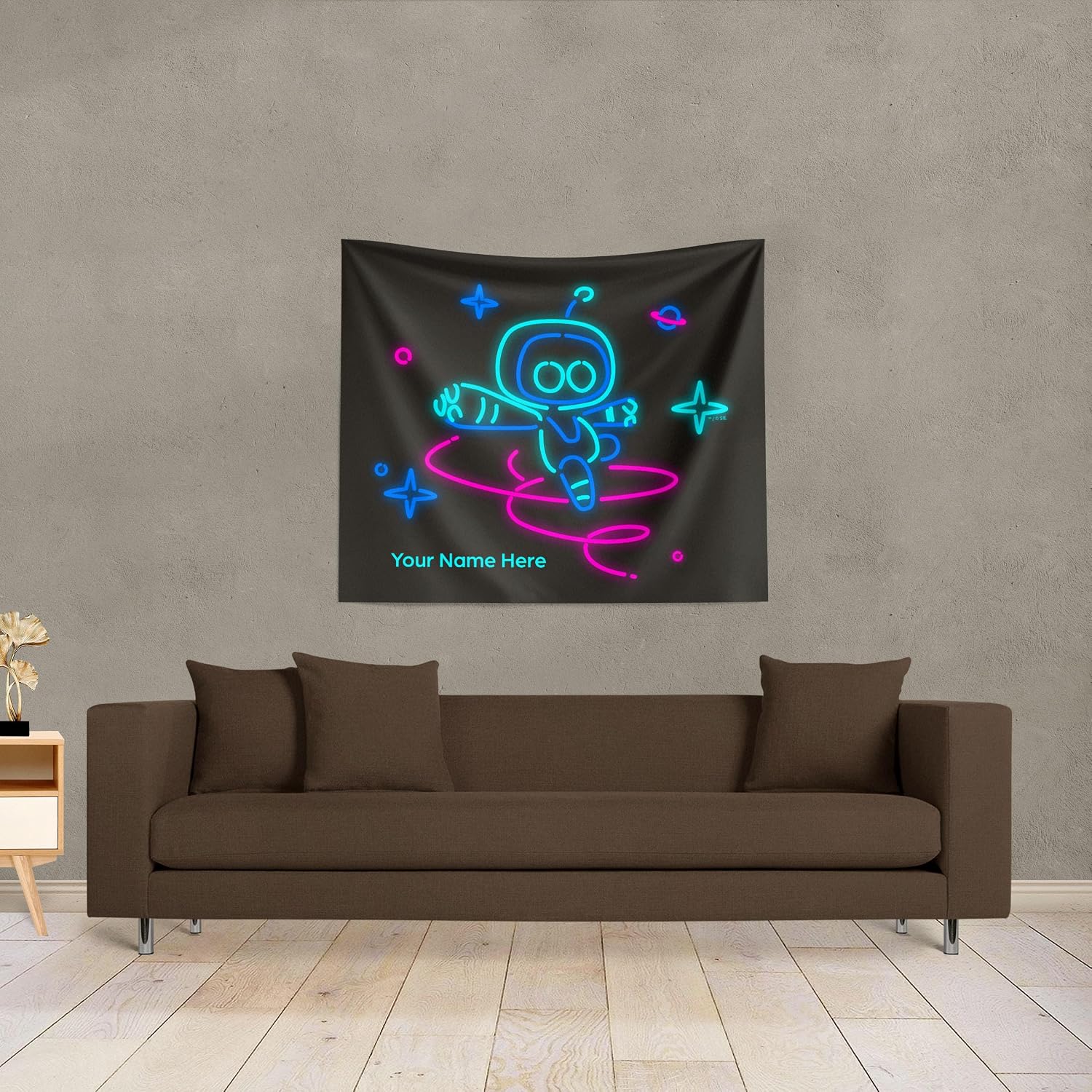 Northwest Sony Playstation Astro Neon Personalized Wall Hanging 34x40 inches