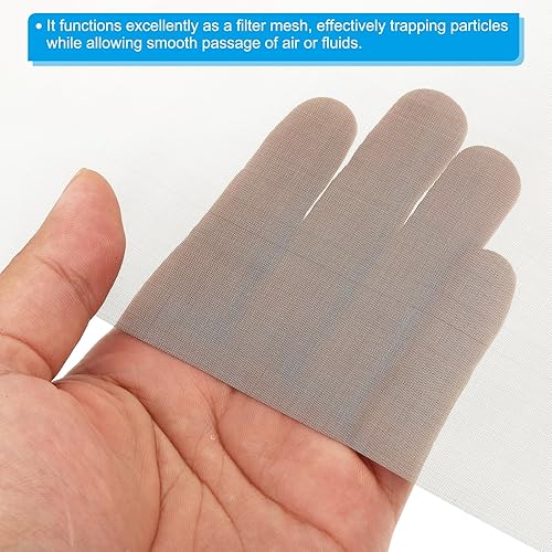 Miniatura 10 de PATIKIL Pantalla de malla de alambre de acero inoxidable 304, filtro de ventilación tejido de malla de 200 mallas duras y resistentes al calor,