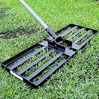 Vista 9 de Walensee Rastrillo Nivelador de Césped, 6.5 pies 17"x10" Herramienta Levelawn, Herramienta de Nivel de Césped Resistente de Servicio Pesado que