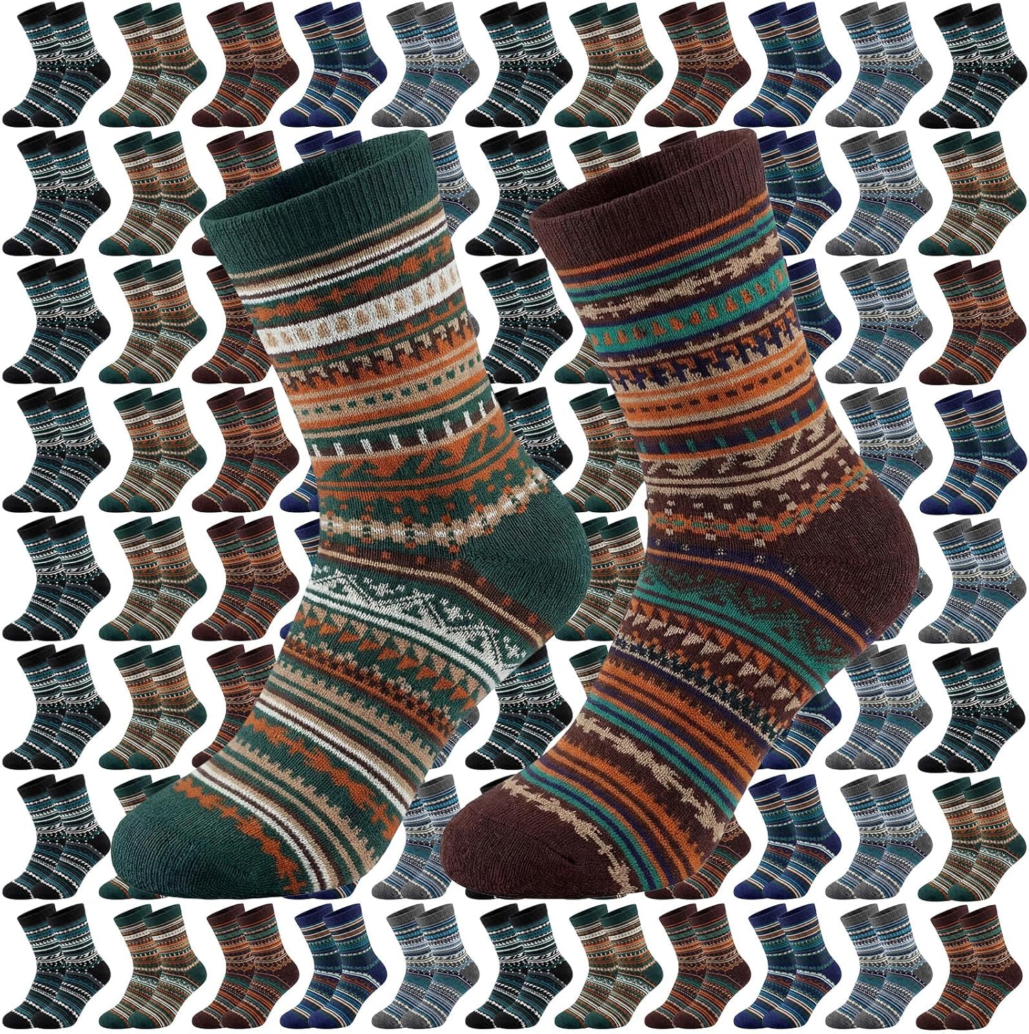 100 Pairs Winter Thermal Socks Bulk Women Men Unisex for Homeless Care Package Donation Charity Gifts