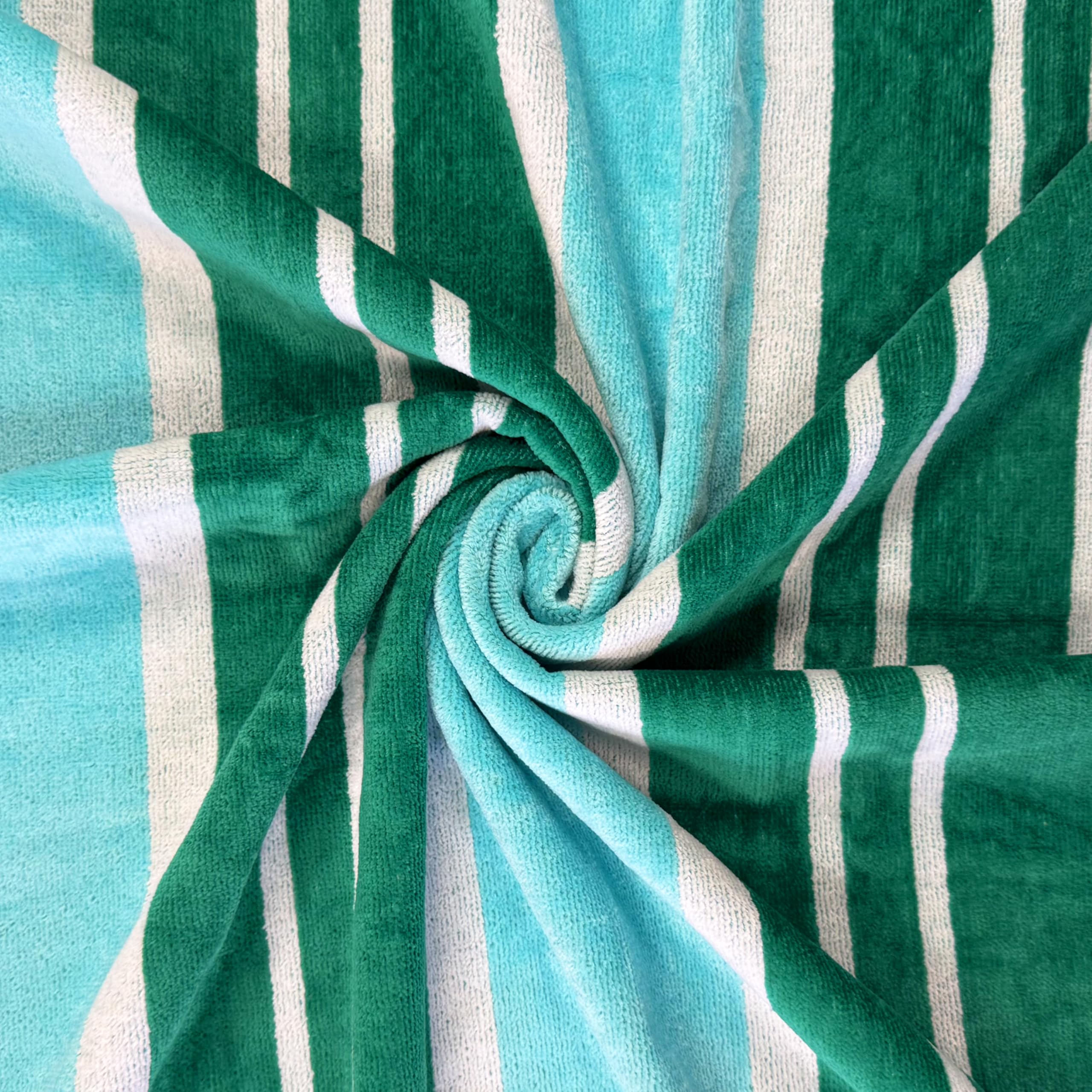 Liniva Home Toalla de Playa 100% Algodón Egipcio – 90x175cm – Extra Suave y Absorbente – 650 g/m Ideal para Playa y Piscina. (Rayas)