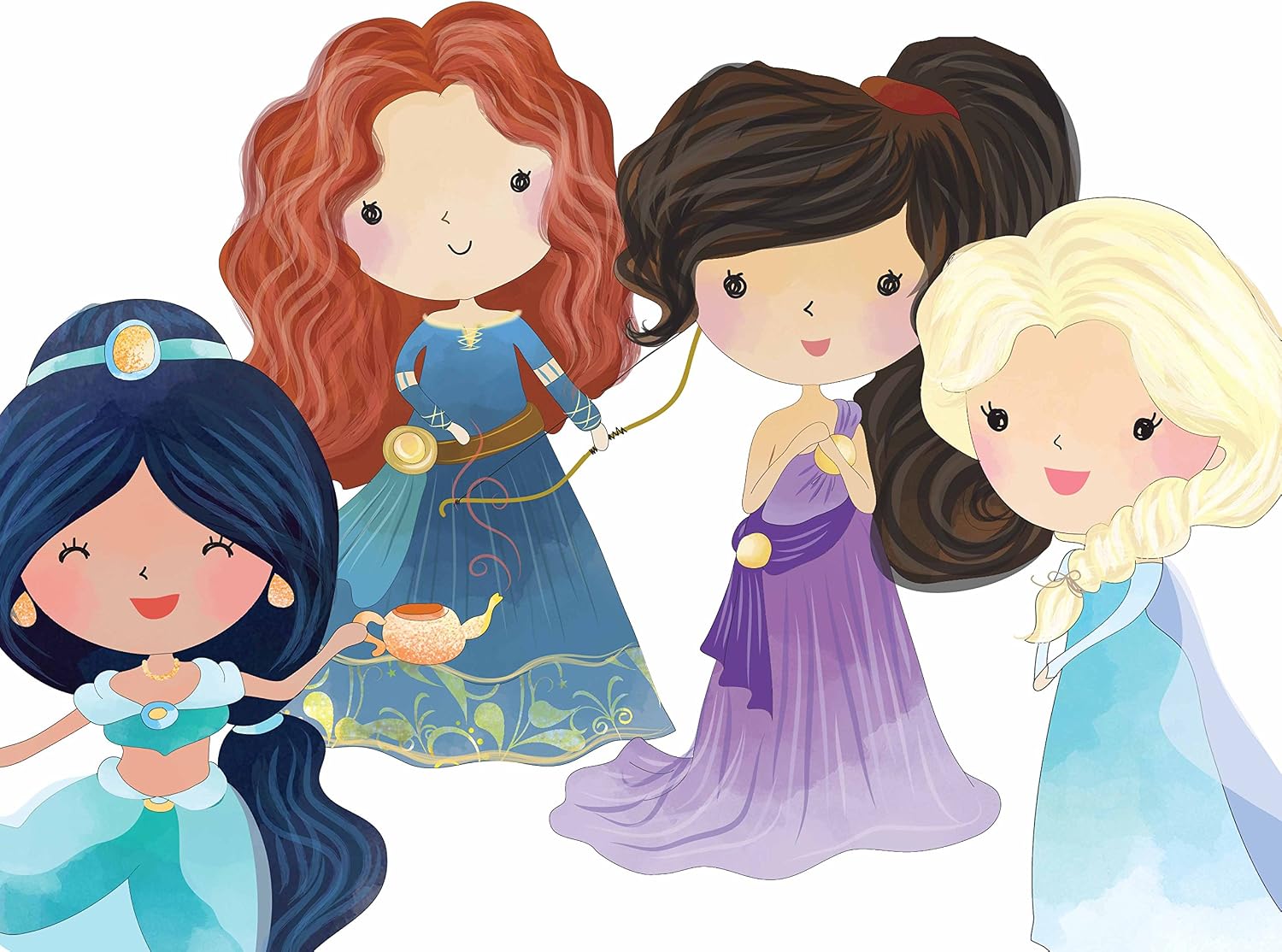 Pop Art Nursery Print Set ~ Cute Princess (8"×10" Set of 4)