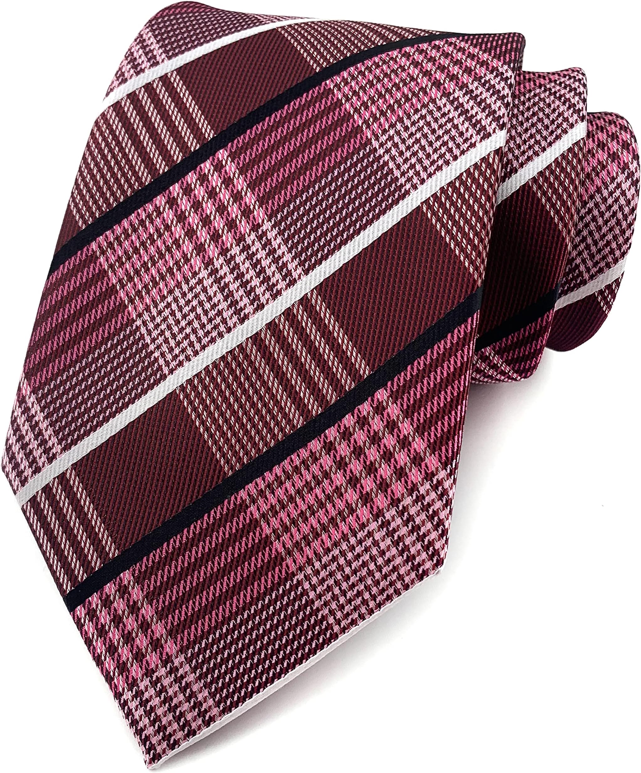 Ctskyte Men's Plaid Check Stripe Ties Pattern Business Formal Designer Neckties