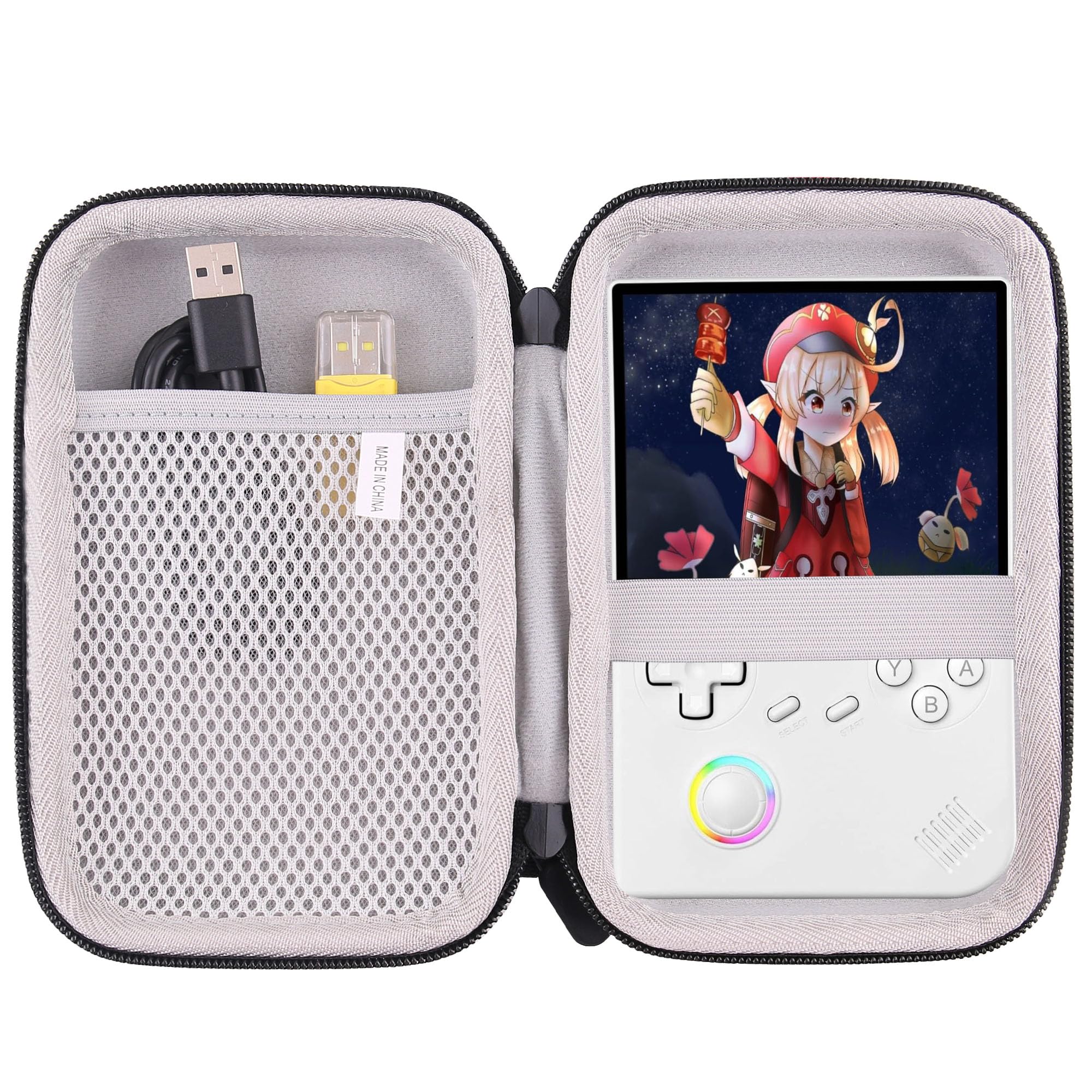 WAIYUCN Hard Carrying Case Compatible with RG40XX V/RG40XX/RG34XX/R36MAX Handheld Retro Game Consoles Case (gray)