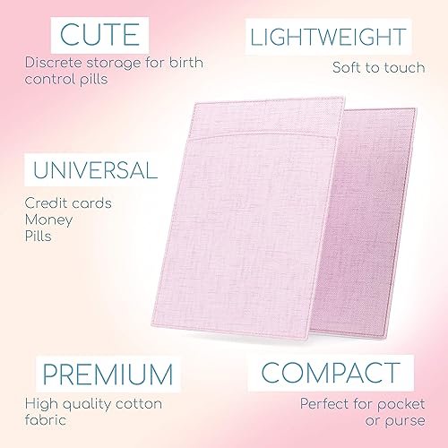 Miniatura 2 de Peekaboo - Funda anticonceptiva para píldoras  Linda funda anticonceptiva  Funda de privacidad de tela de algodón suave para tu píldora