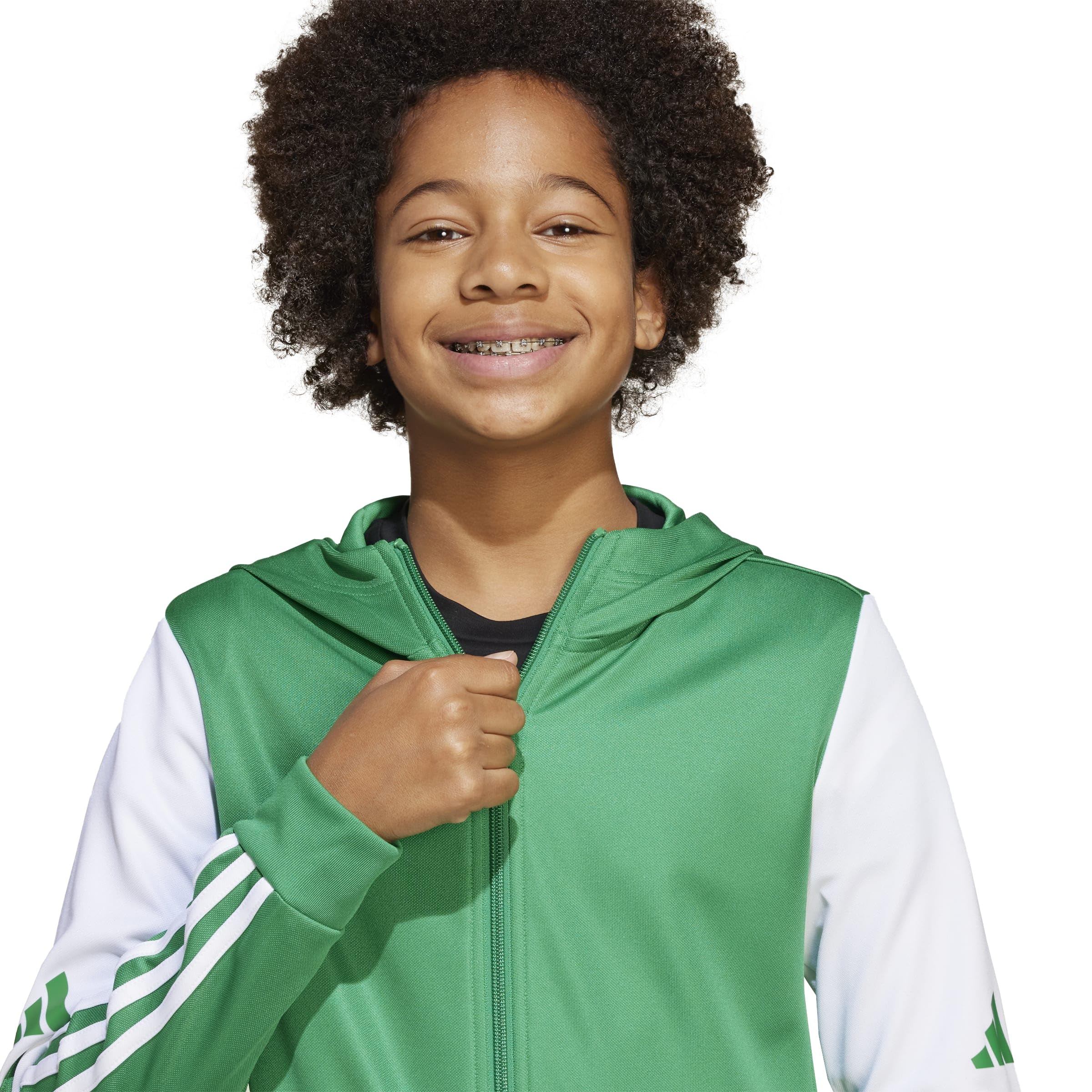 adidas Uniseks - dzieci Squadra25 Hoody Kids Sweatshirt, team green/white, 9-10 Years