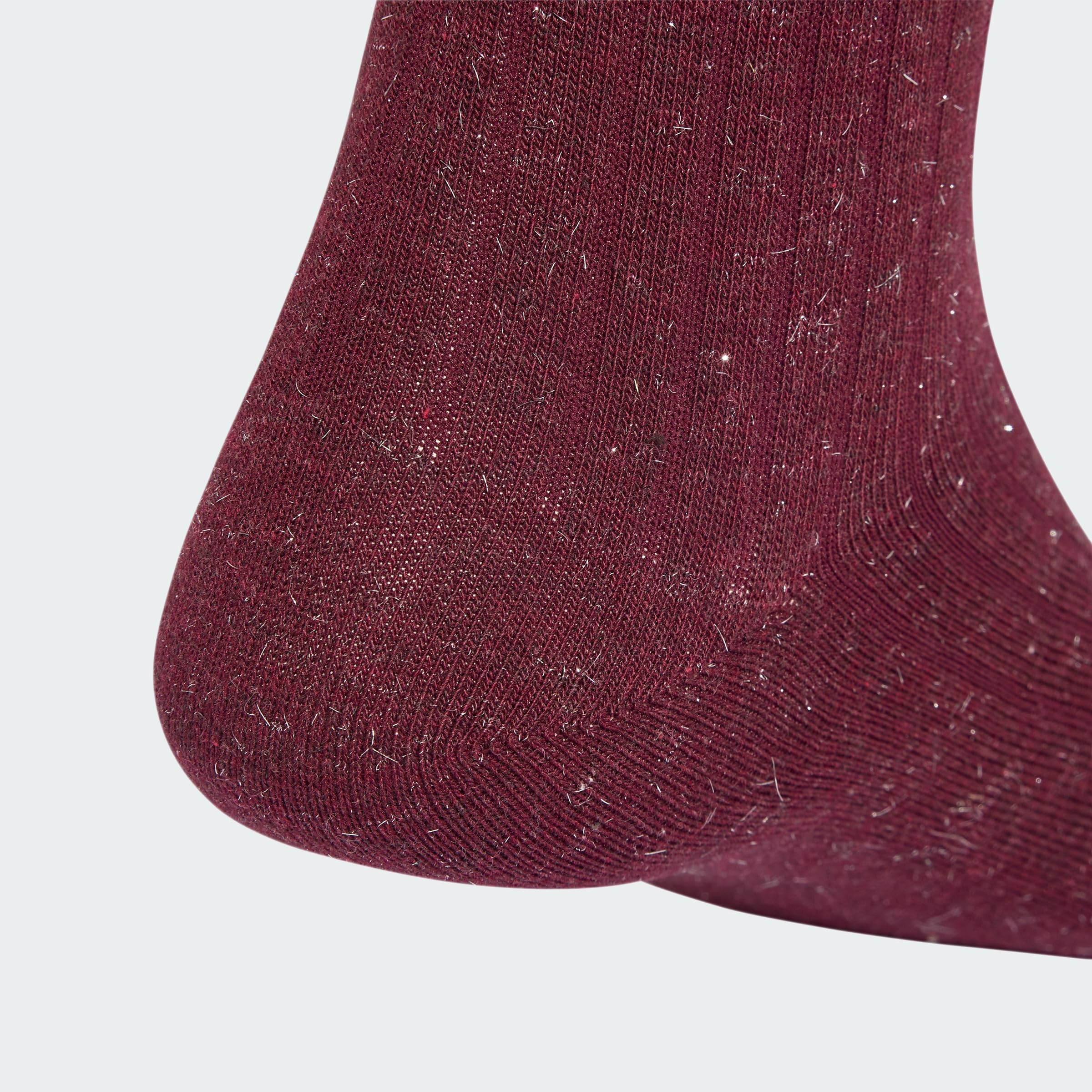 adidas Unisex Glow Sock 2 Pair Pack Socks, Crystal Linen/maroon, M