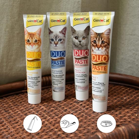 GimCat Multi-Vitamin Duo Paste Tuna Kediler İçin Tamamlayıcı Mama + 12 Vitaminli 50 g