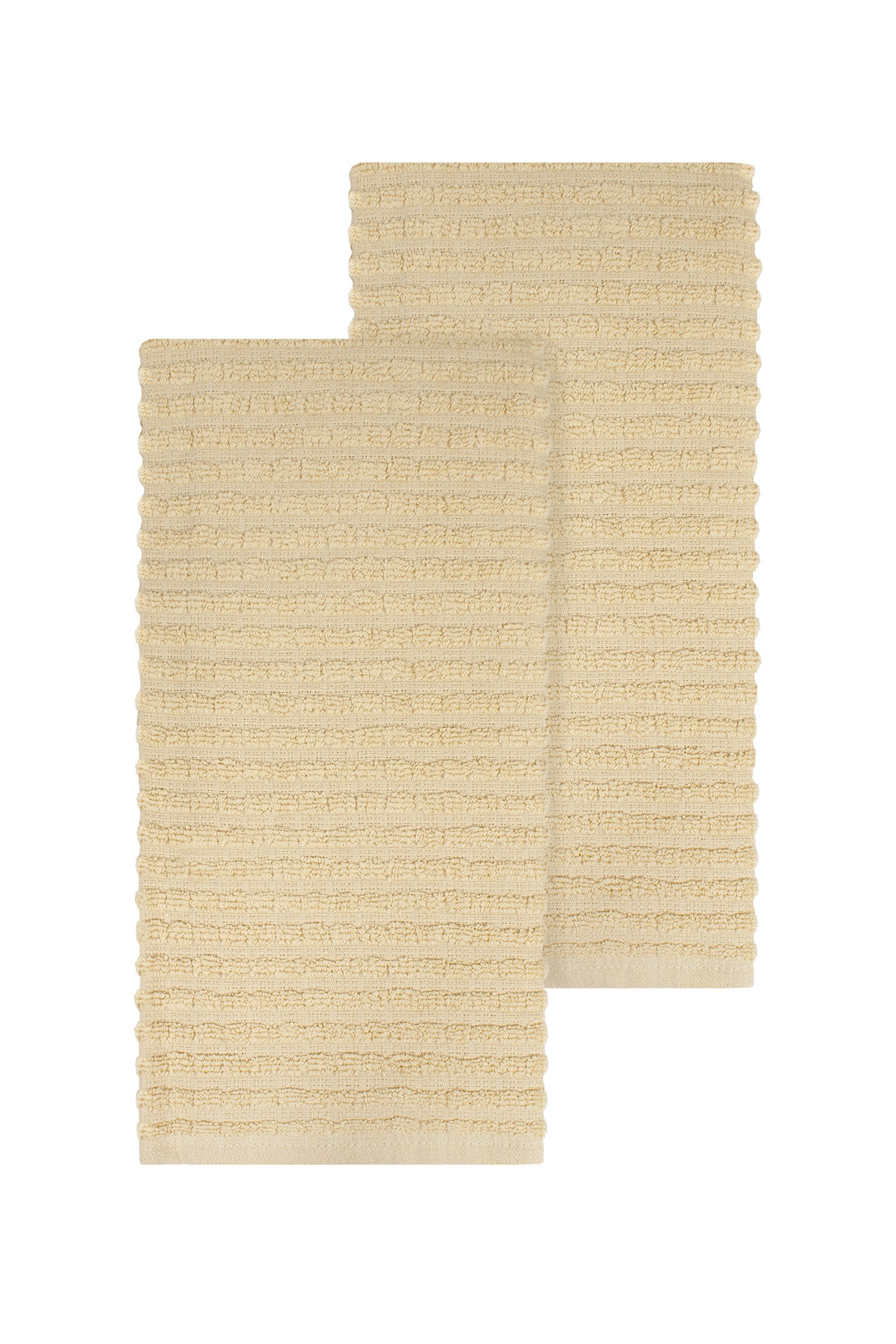 Ritz Royale Collection 100% Combed Terry Cotton, Highly Absorbent, Oversized, Kitchen Towel Set, 28" x 18", 2-Pack, Solid Latte Brown