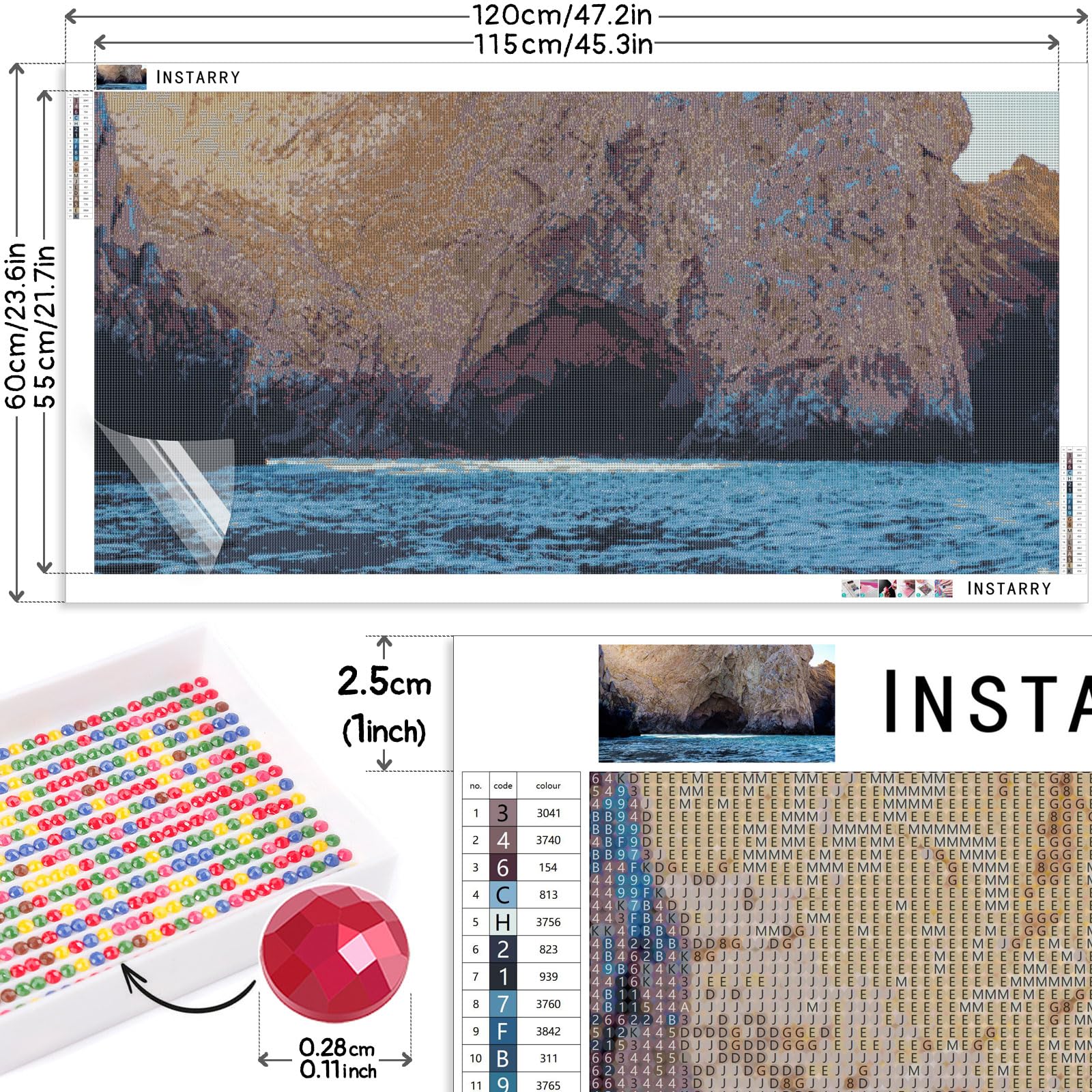 Instarry Diamond Painting Kit 5D Notte Cittadina Decorazioni Quadri Cameretta Soggiorno 60x40 cm