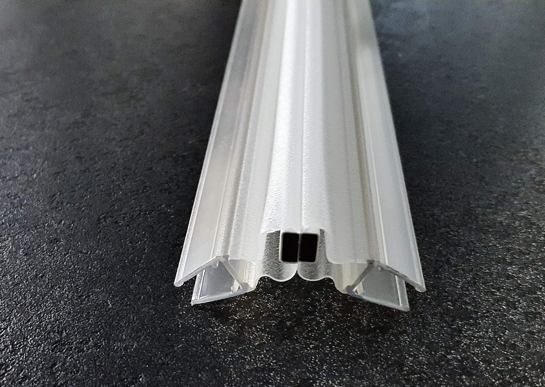 KRISTHAL Tür-Magnetdichtung Gradzahl flexibel (1 Paar), Duschdichtung für 6 und 8 mm Glas, Dichtleiste mit 200 cm Länge, Made in Germany Art. Nr. 8874